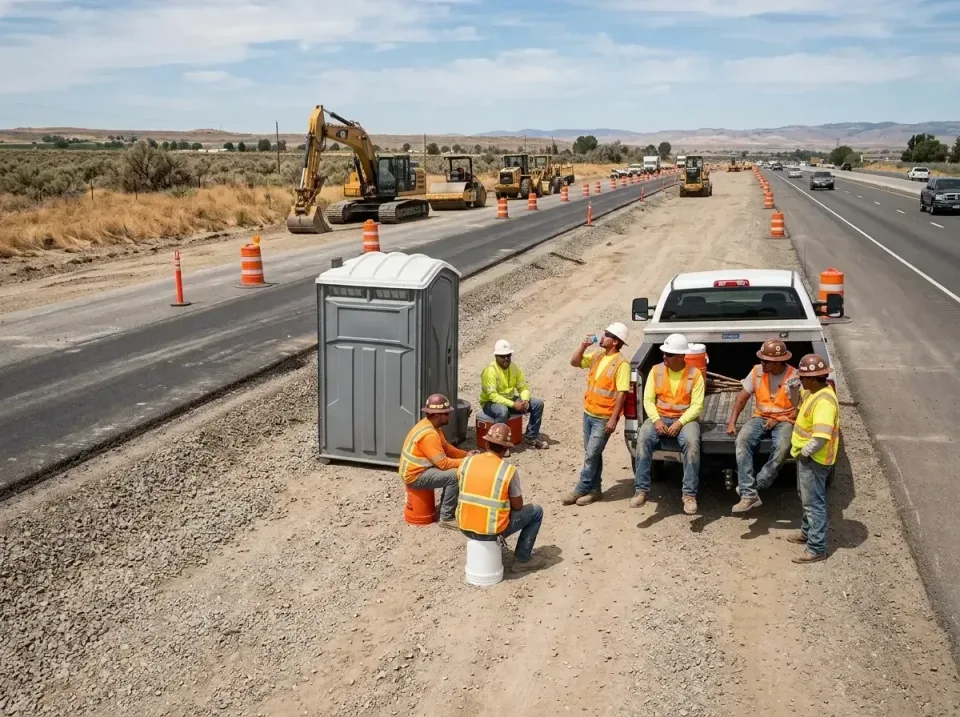 highway-road-construction-crew-007 — frequently asked questions, Porta Potty and Restroom Rentals in Burley, WA